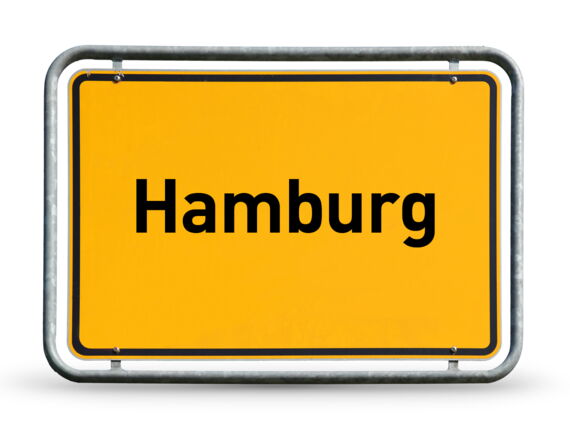 Ortsschild Hamburg