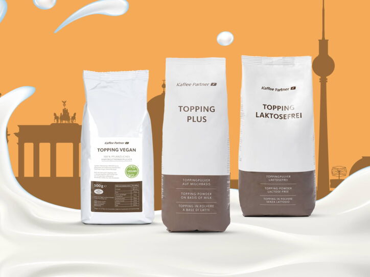 Verschiedene Topping-Varianten für Kaffeevollautomaten